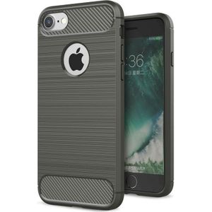 Mobiq - Hybrid Carbon TPU iPhone SE (2022 / 2020)/8/7 Hoesje