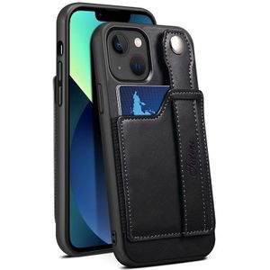 Mobiq - Vintage Backcover met Pashouder iPhone 15 Plus