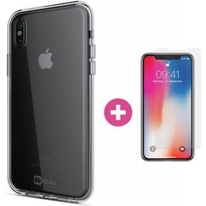 BeHello - Gel Case iPhone X/Xs Hoesje + Glazen Screenprotector