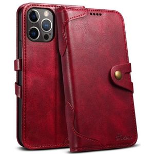 Mobiq - Vintage Lederen Wallet Hoesje iPhone 15 Pro Max