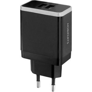 Mobiparts - Dual-Port USB-A Oplader 4.8A/24W