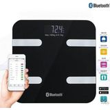 Smart Bluetooth Weegschaal - Zwart - Veiligheidsglas