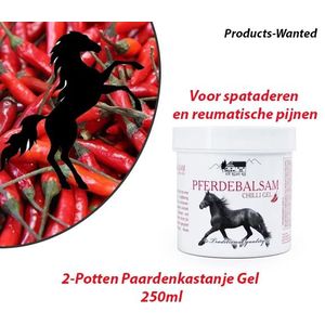 2-Potten Paardengel Chili Gel Pullach Hof 250ml voor Spieren en Gewrichten - Snel werkend - Pijn verlichtend