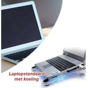 Notebook Cool Pad Crystal - Ergonomisch - Stil - Lichtblauw
