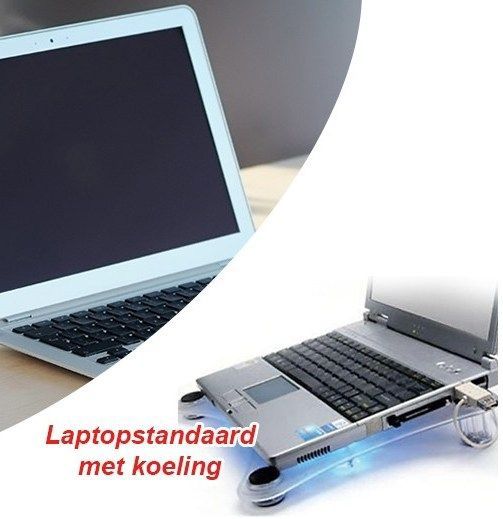 Notebook Cool Pad Crystal - Ergonomisch - Stil - Lichtblauw