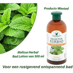 Bad Lotion - Melisse - 2-Flessen - 500 ml - Natuurlijke Kruidenextracten