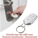 2-Stuks Sleutelhanger Met LED Lamp - Fluitende Sleutelzoeker - Sleutelvinder