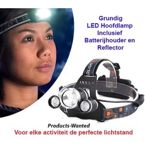 Grundig LED Hoofdlamp Inclusief Batterijhouder en Reflector