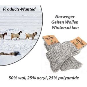 Norweger Geiten Wollen Wintersokken - 6-Paar - Maat 39-42