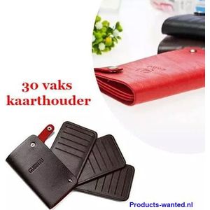 Stijlvolle en compacte kaarthouder tot wel 30 pasjes | Kleur Donker bruin
