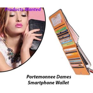 Portemonnee Dames Smartphone Wallet in Zwart Kleur