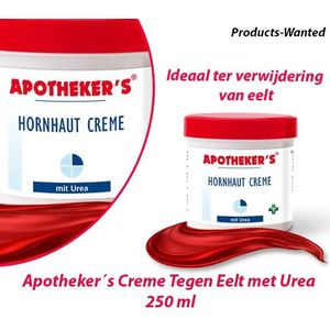 Eelt Crème - 250 ml - Ureum - Aloë Vera Gel - Vrij van Parabenen