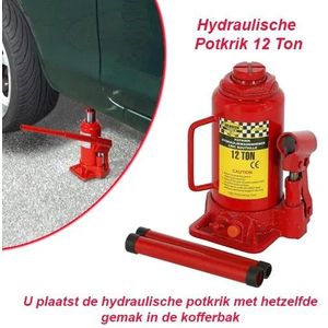 Benson - Hydraulische Potkrik - Rood - Staal - 12 Ton