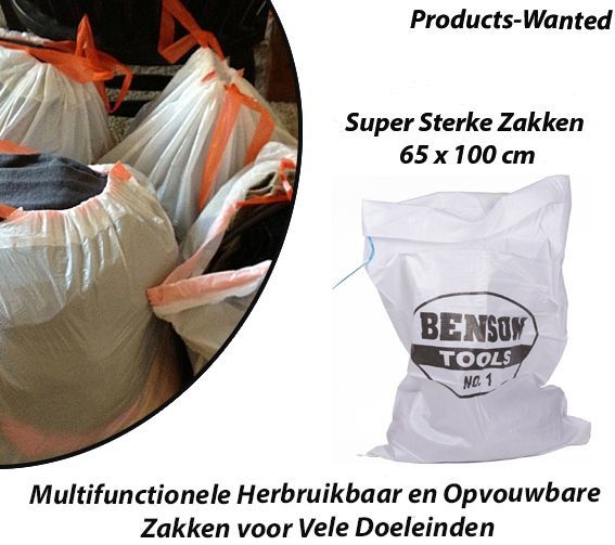 15-Stuks Herbruikbare Opvouwbare Zakken - Stevig Polypropyleen - Veelzijdig Gebruik