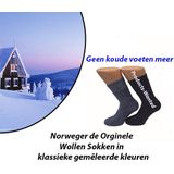 Boru - Norweger Sokken - Navy en Blauw-Antraciet - 6-Paar - Maat 43-45