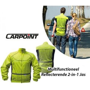 Carpoint - Reflecterende 2-in-1 Jas - Geel met Zwart - L-XL