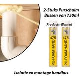 Purschuim - 2-Stuks - 750ml - Polyurethaanschuim
