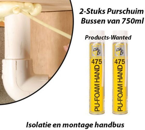 Purschuim - 2-Stuks - 750ml - Polyurethaanschuim