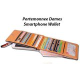 2 Stuks Portemonnee Dames Smartphone Wallet in Rood en Zwart Kleuren