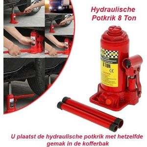 Benson - Hydraulische Potkrik - 8000 Kg - Staal - Compact en Gebruiksvriendelijk