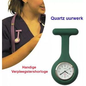 4-Stuks Verpleegstershorloge met Veiligheidsspeld in het Groen Kleur