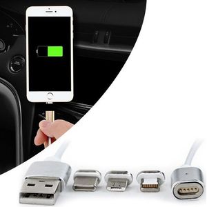 Magnetische 3-in-1 USB oplaadkabel voor Apple en Android