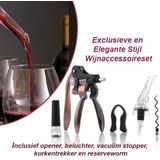 Innovagoods - Wijnaccessoireset - 5-delig - Koperkleurig - Nikkel-legering en ABS