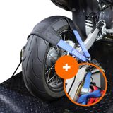 Datona Wielharnas voor motorfietsen + spanbanden set - dagdeal-DT-58282-DT-58292 - Blauw