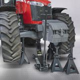 Datona Werkplaatskrik 5 ton met vier hoge assteunen 12 ton - DT-53214-53408-2 - Zwart