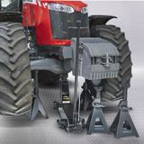 Datona Werkplaatskrik 10 ton met vier hoge assteunen - DT-53216-53408-2 - Zwart