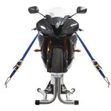 Datona Spanbanden voor motor met ratel en tankbescherming - DT-58281 - Blauw