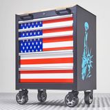 Datona Gevulde gereedschapswagen Amerikaans gereedschap 5 lades 3 lades gevuld - DT-52140LN-USA-120 - Mat zwart