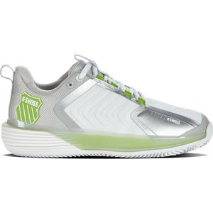 K-SWISS WOMENS ULTRASHOT 3 HB WHITE/GRAY VIOLET/LIME GREEN