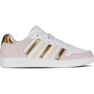 K-SWISS GRADESCHOOL COURT PALISADES WHITE/CALCITE PINK/WHITECAP GRAY/METALLIC CHAMPAGN