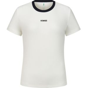K-SWISS WOMENS A1 SOFT TEE K-SWISS LOGO WHITE