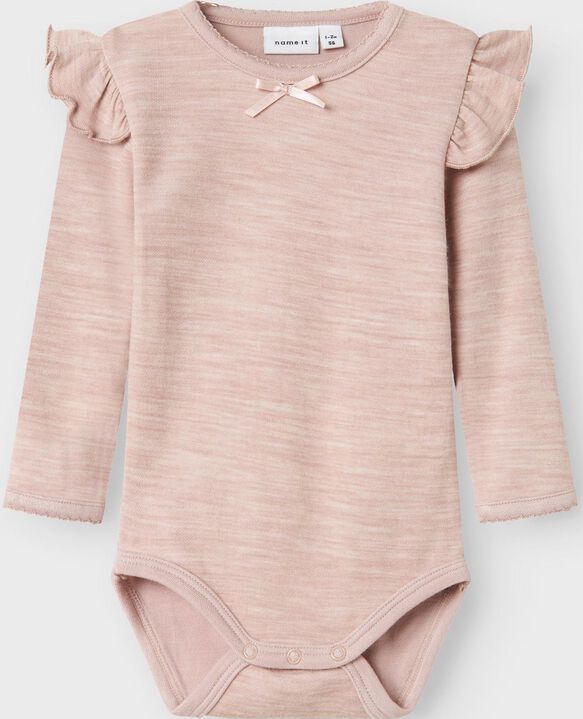 Romper - Lange Mouwen - Wol - Drukknoopsluiting - Tijdloze Basics