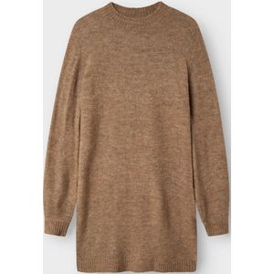 Jerseyjurken - Relaxed Fit Jurk - Lange Mouwen - Ronde Hals - Kort - Geribde Manchetten