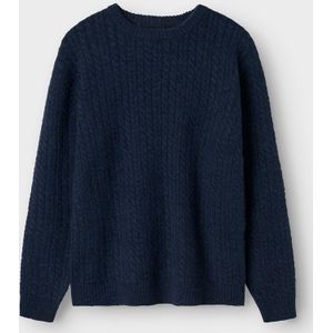 Gebreide Trui - Kabelpatroon - Lange Mouwen - Ronde Hals