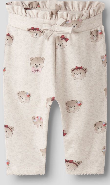 Name It Broek - NbfRice - Peyote Melange - Name It - 1 jaar (80) - Broeken - Katoen