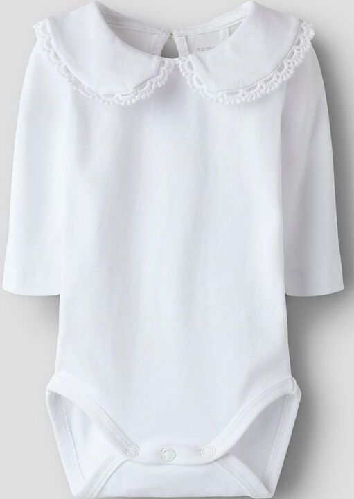 Name It Romper l/s - NbfFelia - Bright White - Name It - 50 - Romper L/S