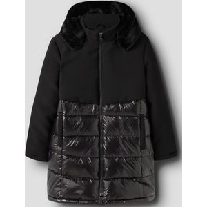 NAME IT - Lange Jas - Geweven Stof - Kinderen - Met Capuchon - Zakken - Lange Mouwen