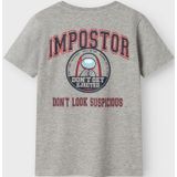 Name It - NkmJett - T-Shirt - Grey Melange - Met Print