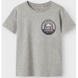 Name It - NkmJett - T-Shirt - Grey Melange - Met Print