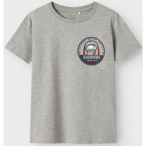 Name It - NkmJett - T-Shirt - Grey Melange - Met Print