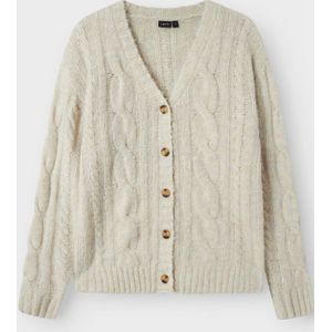 Cardigan - Lange Mouwen - Gebreid - Kabelpatroon