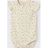 Name It - NbfJannis - Romper Mouwloos - Gebleekt Zand m. Bloemen