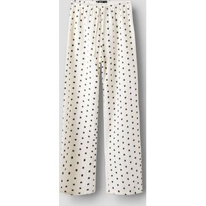 Broek met Wijde Pijpen - Mousseline - Regular Fit - Voorzakken - Striksluiting