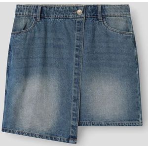 Spijkerrok - Blauw - Keperstof - Kort Met Verstelbare Taille