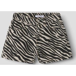 Short - All-Over Print - Keperstof - High Waist - Verstelbare Taille