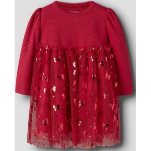 Jerseyjurken - Regular Fit Jurk - Ribgebreid - Lange Mouwen - All-over Print